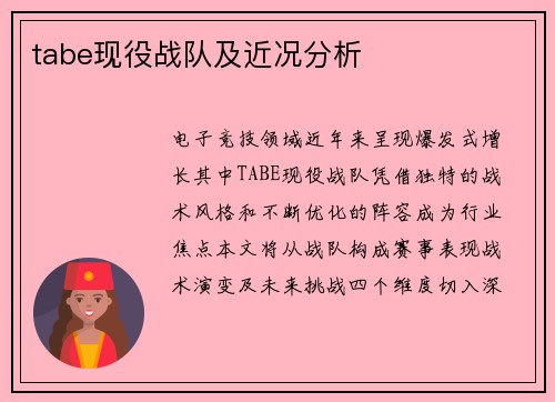 tabe现役战队及近况分析